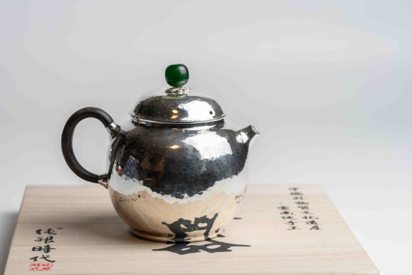 Pure Silver Jade Tea pot - 130ml