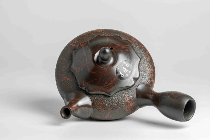 Koshin Marble Seaweed Flat Kyusu - 190ml