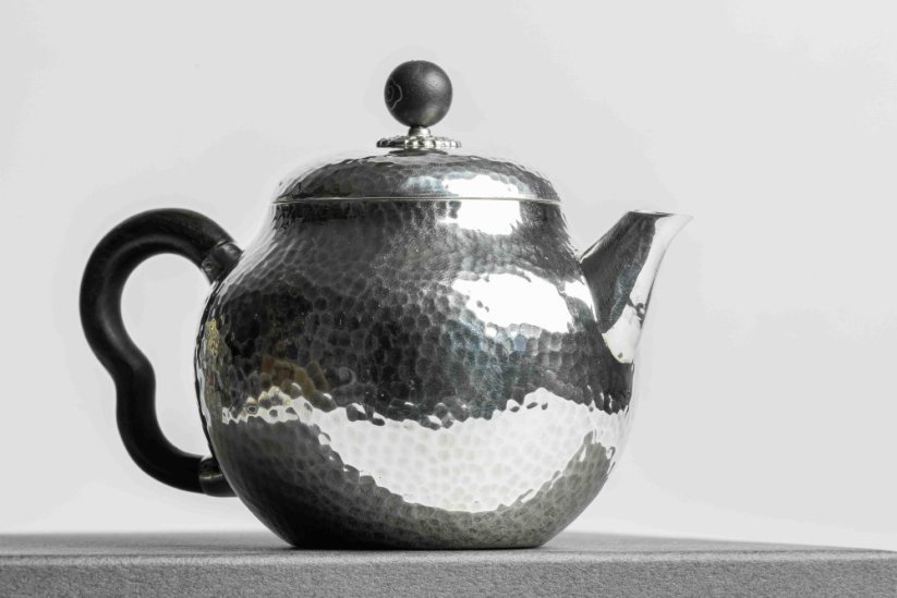 Pure Silver Hammered Tea Pot - 130ml
