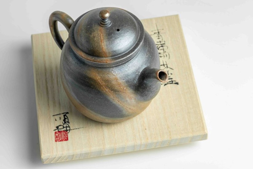 Masaaki Kobashi Ao-Bizen Migaki Hidasuki Teapot - 170ml