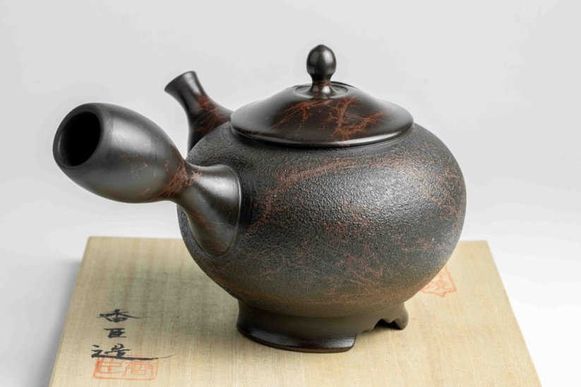 Koshin Marble Seaweed Kyusu - 300ml