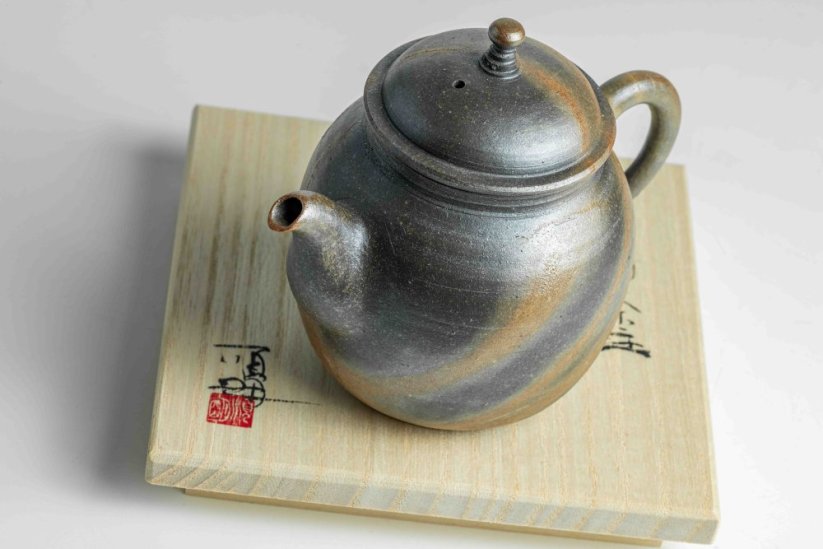 Masaaki Kobashi Ao-Bizen Migaki Hidasuki Teapot - 170ml
