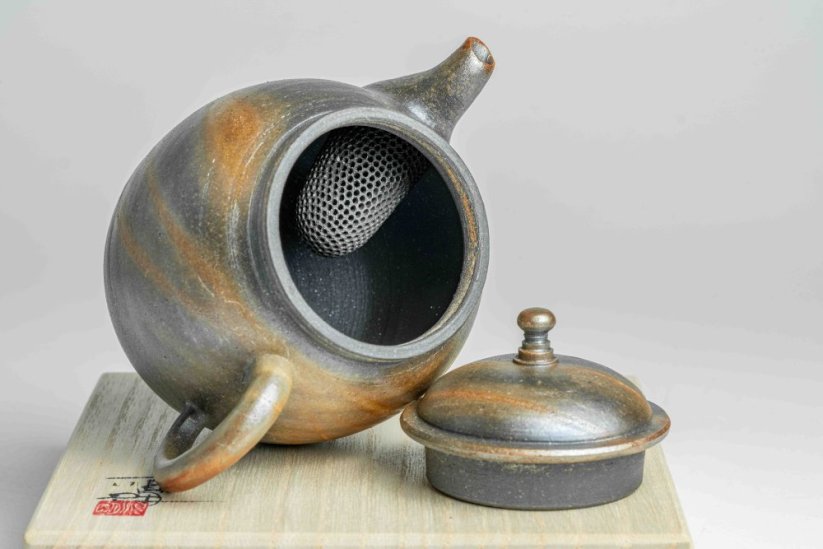 Masaaki Kobashi Ao-Bizen Migaki Hidasuki Teapot - 170ml