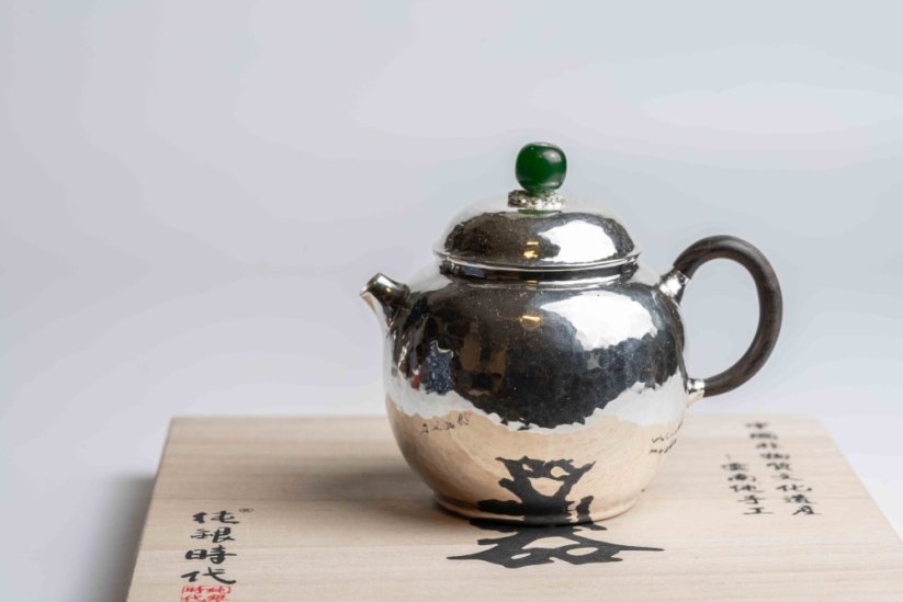 Pure Silver Jade Tea pot - 130ml