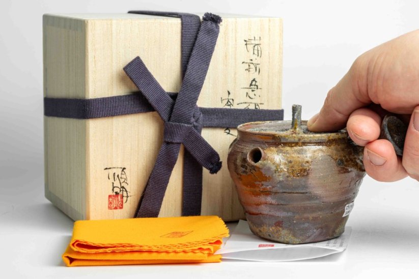 Masaaki Kobashi Yohen Kinsai Kyusu,  Gold Glazing - 200ml