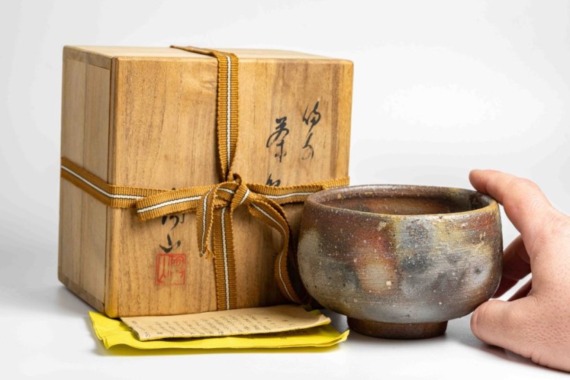 Vintage Tozan Mori Bizen-yaki Chawan