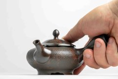 Koshin Marble Seaweed Flat Kyusu - 190ml