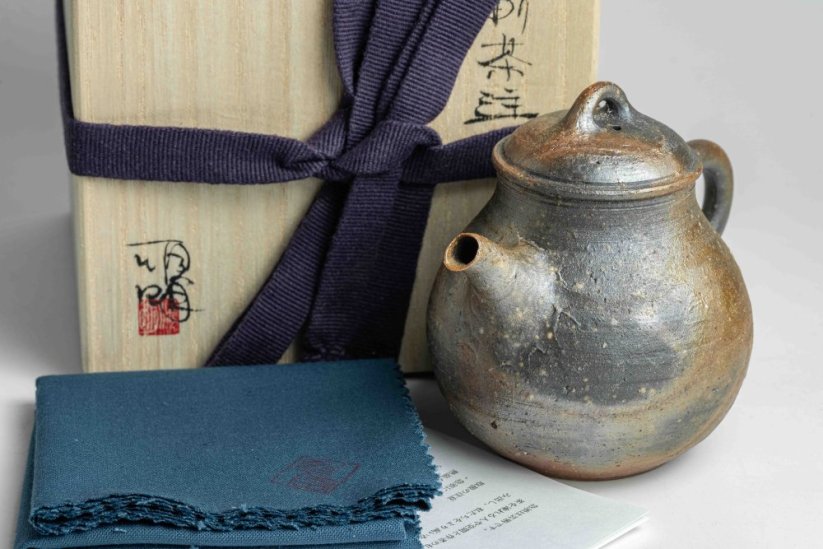 Masaaki Kobashi Ao-Bizen Hidasuki Teapot - 160ml