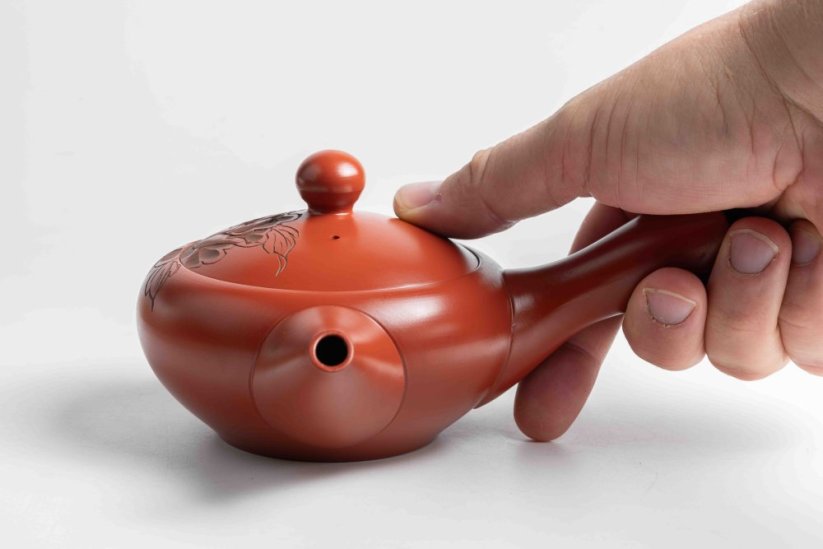 Vintage Peony Carved Kyusu - 250ml