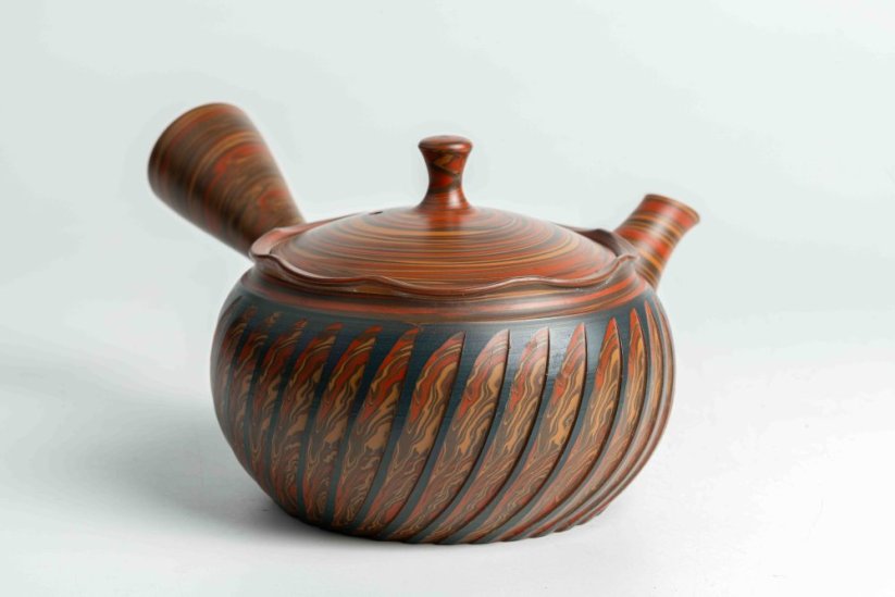 Shunzan Umehara Nerikomi Kyusu - 250ml
