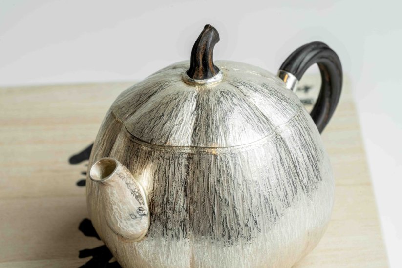 Pure Silver Pumpkin Tea Pot - 140ml