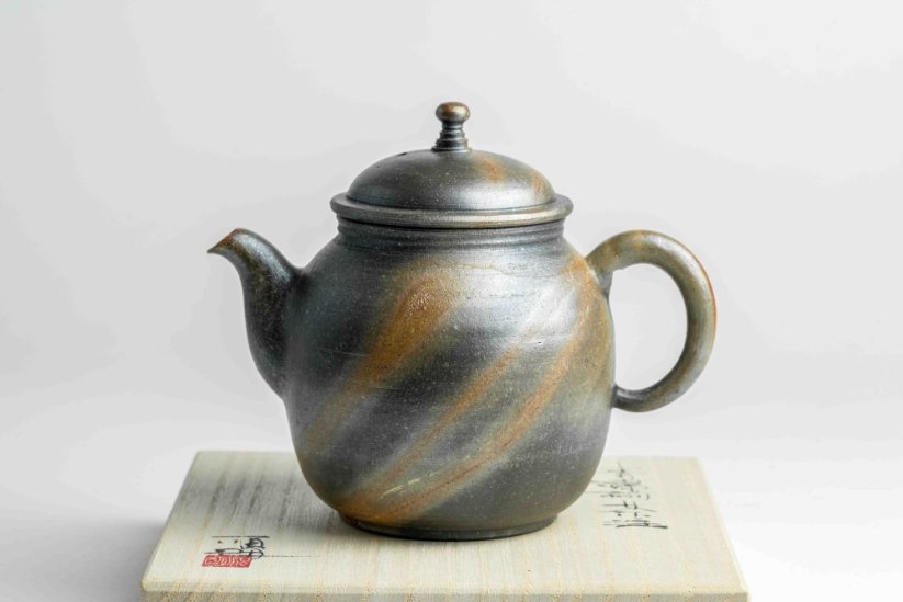 Masaaki Kobashi Ao-Bizen Migaki Hidasuki Teapot - 170ml