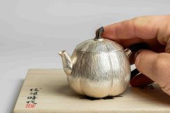 Pure Silver Pumpkin Tea Pot - 140ml