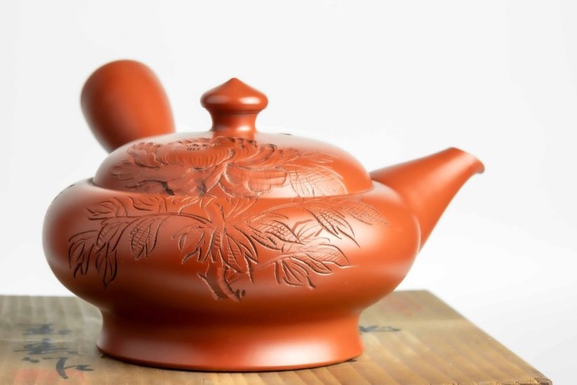 Vintage Gyokuharu Peony Kyusu - 170ml