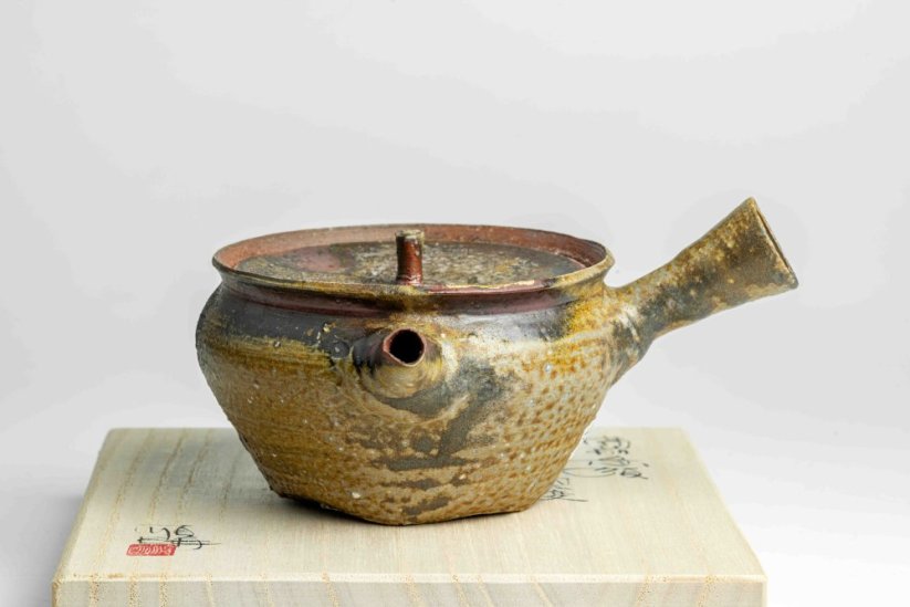 Masaaki Kobashi Yohen Kinsai Kyusu,  Gold Glazing - 185ml