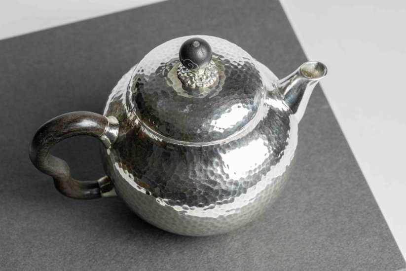 Pure Silver Hammered Tea Pot - 130ml