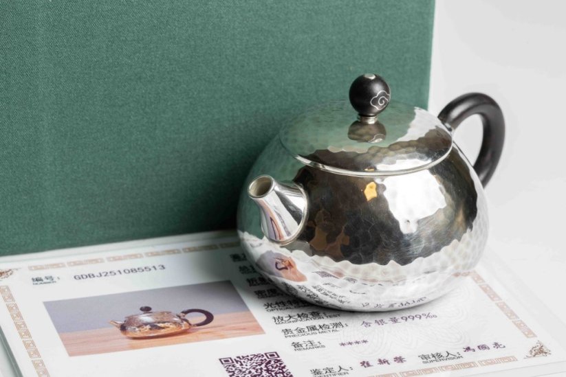 Pure Silver Hammered Tea Pot - 80ml