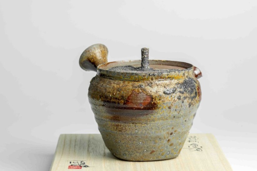 Masaaki Kobashi Yohen Kinsai Kyusu,  Gold Glazing - 200ml