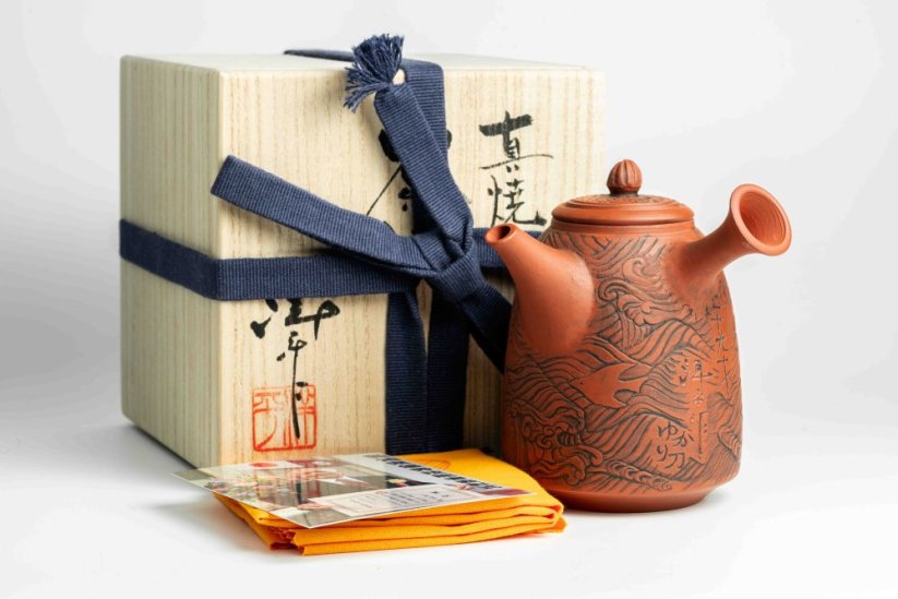 Konishi Yohei Kyusu Waves Carving - 260 ml