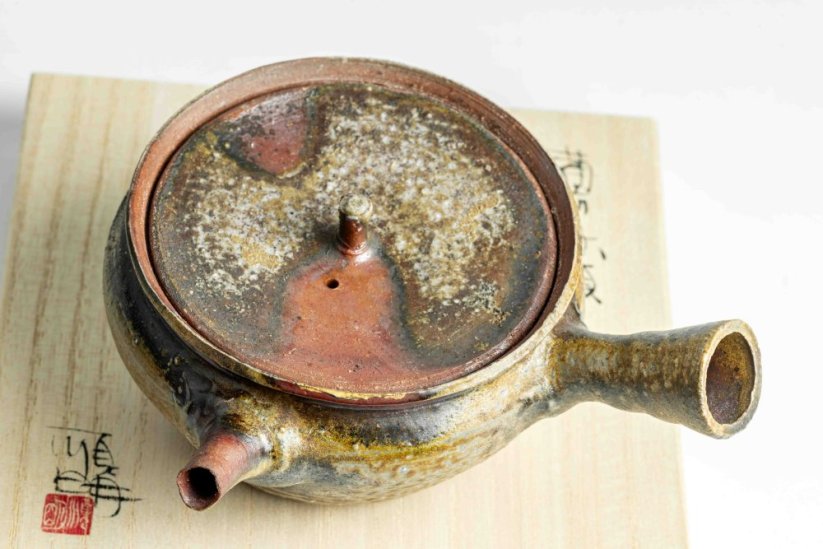 Masaaki Kobashi Yohen Kinsai Kyusu,  Gold Glazing - 185ml