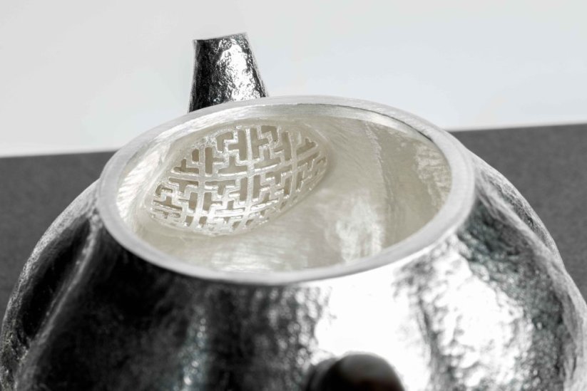 Pure Silver Hammered Tea Pot - 130ml