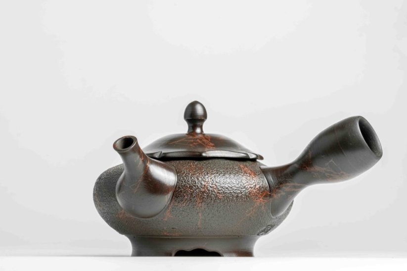 Koshin Marble Seaweed Flat Kyusu - 190ml