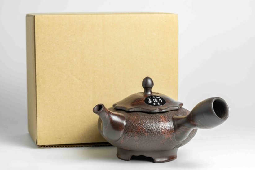 Koshin Marble Seaweed Flat Kyusu - 190ml