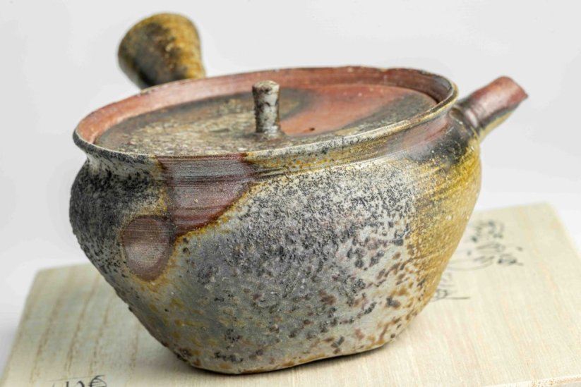 Masaaki Kobashi Yohen Kinsai Kyusu,  Gold Glazing - 185ml