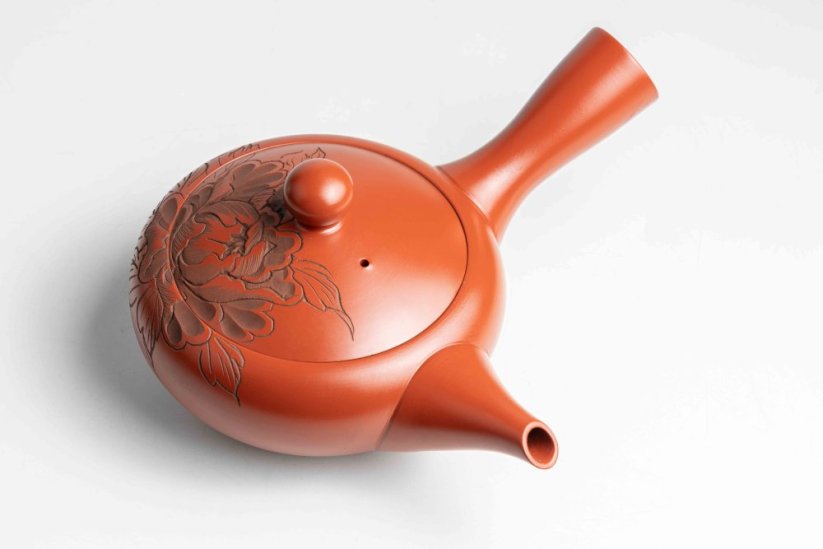 Vintage Peony Carved Kyusu - 250ml
