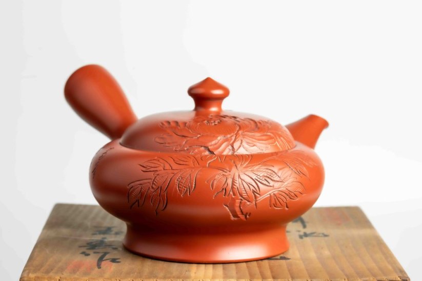 Vintage Gyokuharu Peony Kyusu - 170ml