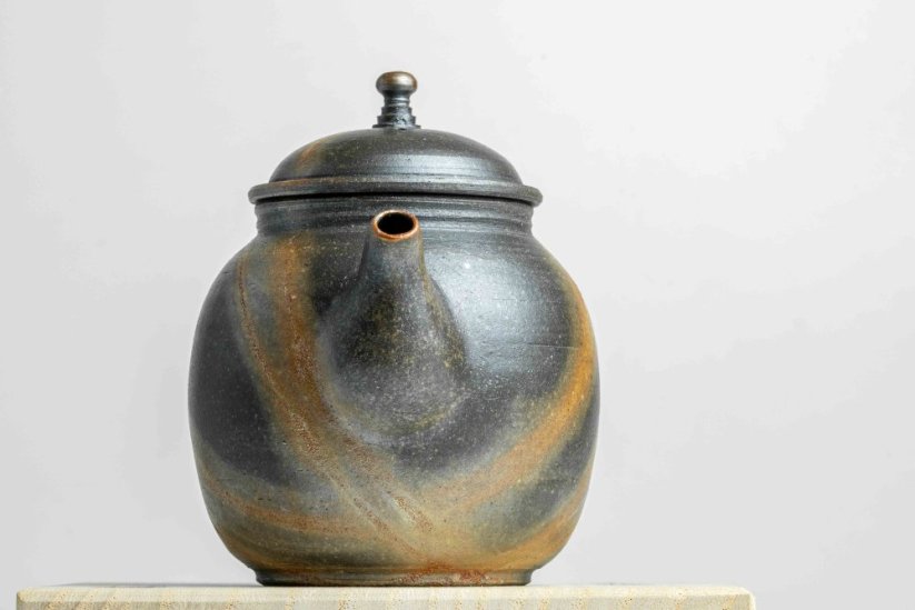 Masaaki Kobashi Ao-Bizen Migaki Hidasuki Teapot - 170ml