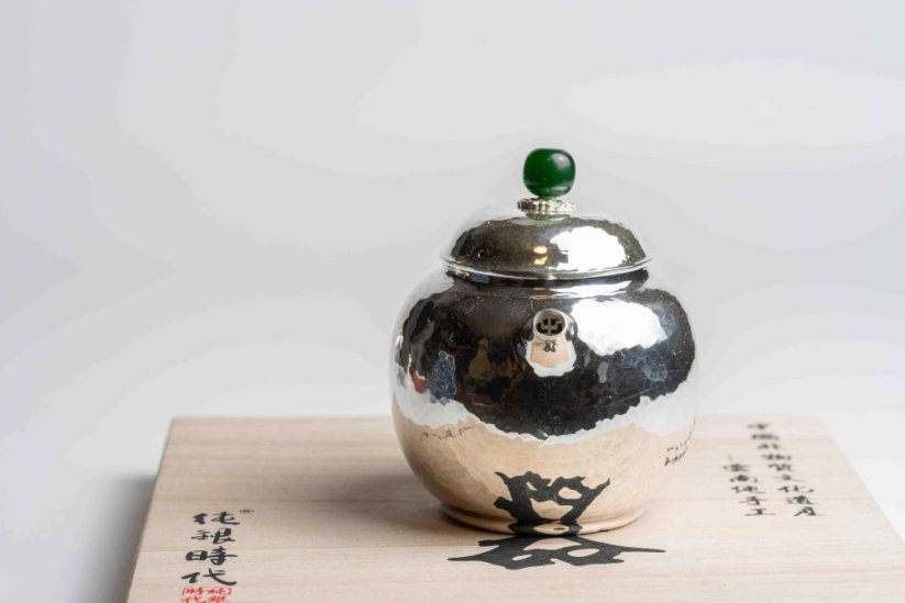 Pure Silver Jade Tea pot - 130ml