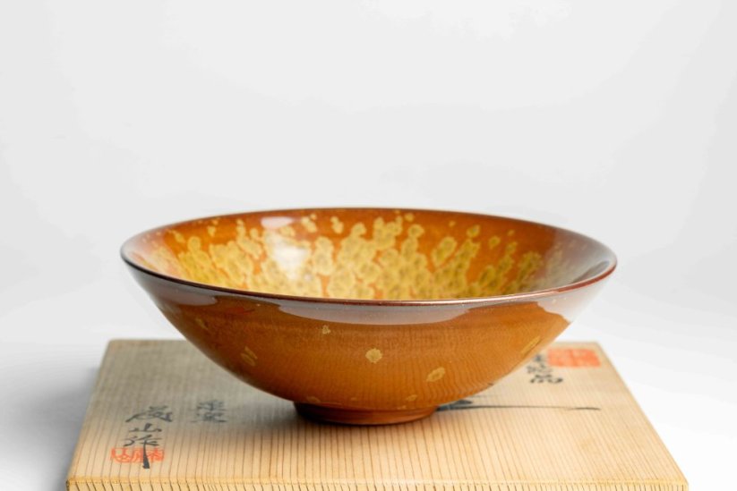 Kato Fujiyama Gold Crystal Tenmoku Chawan
