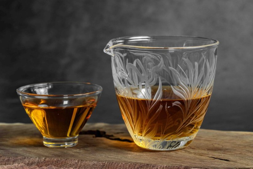 Handmade Czech Glass Carved Pitcher - 250ml