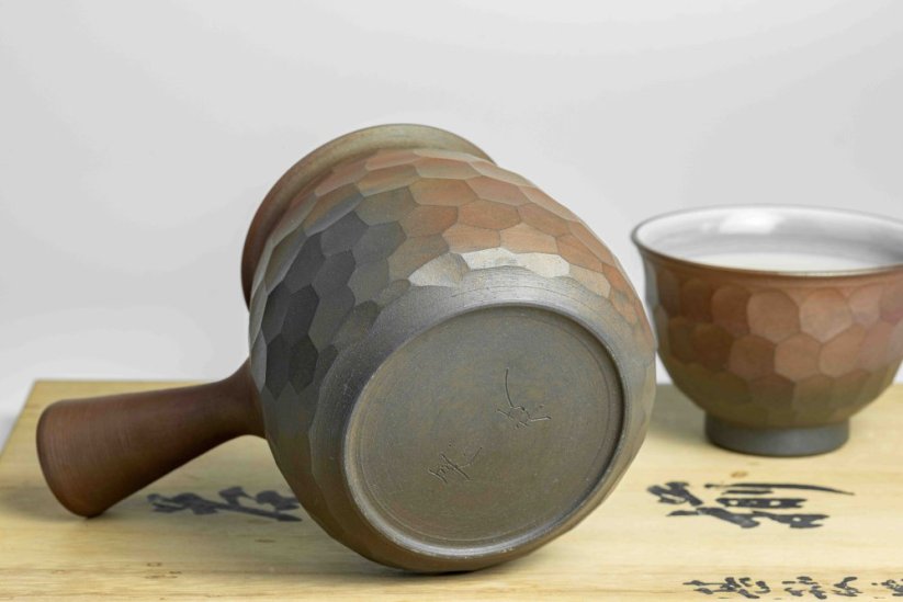 Jinshu Vintage Diamond Cut Yohen Kyusu Set - 350ml, 5*120ml