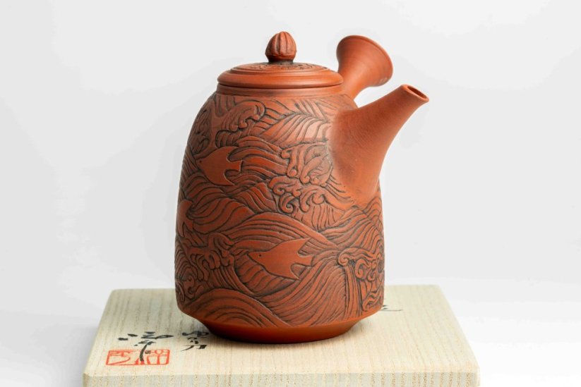 Konishi Yohei Kyusu Waves Carving - 260 ml