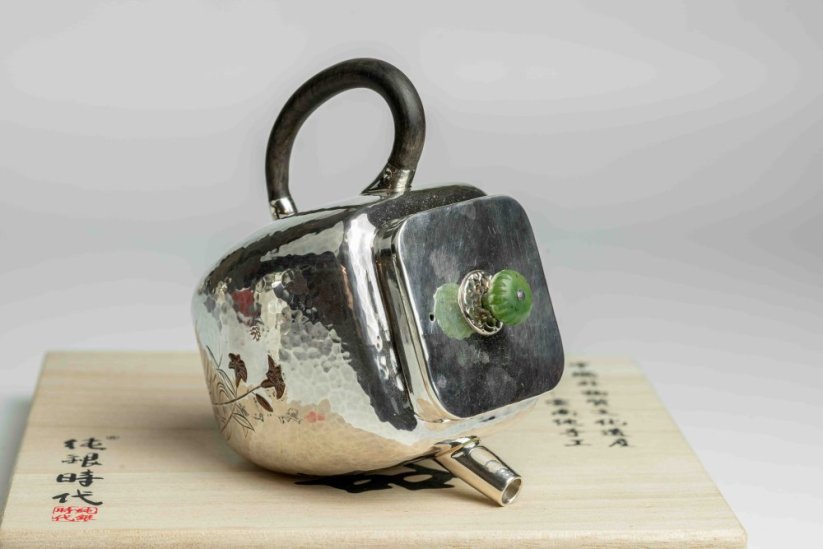 Pure Silver Flowers Tea Pot - 150ml