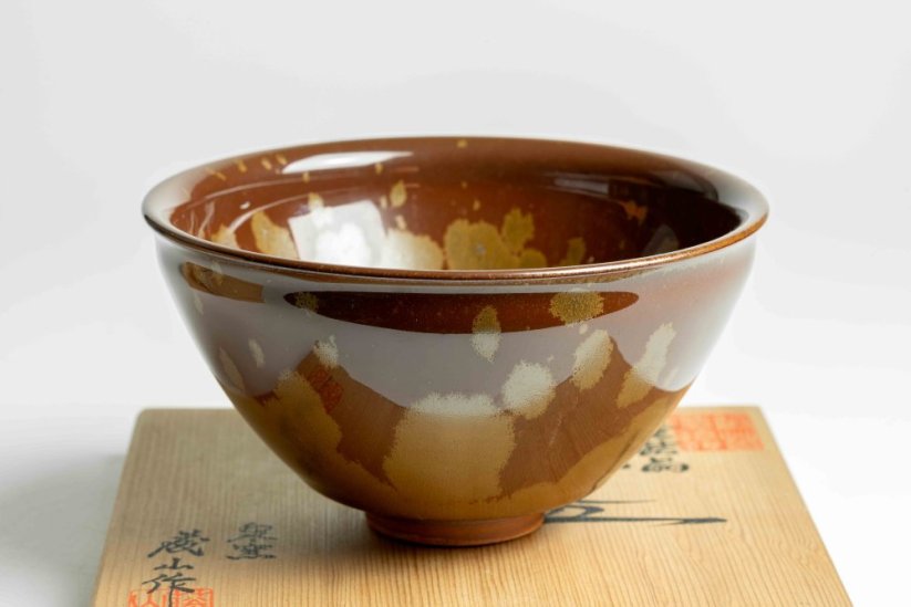 Kato Fujiyama Gold Crystal Tenmoku Chawan