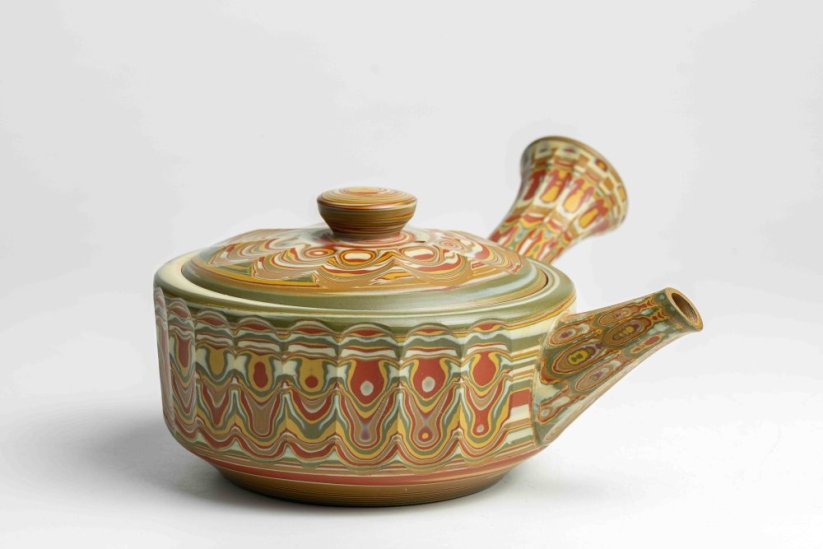 Hakusan Nerikomi Hira Kyusu - 190ml