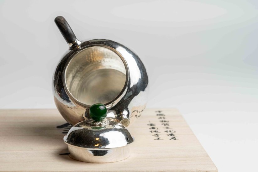 Pure Silver Jade Tea pot - 130ml
