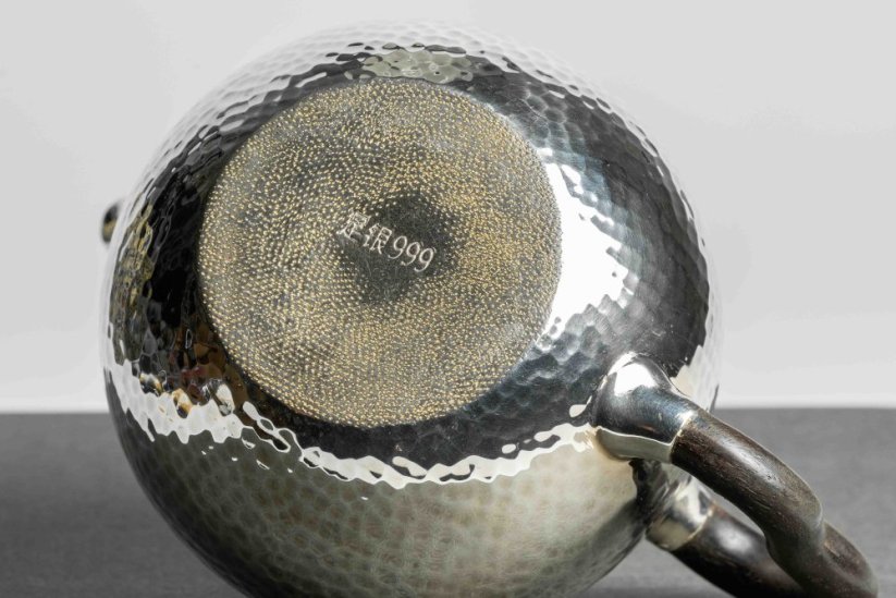 Pure Silver Hammered Tea Pot - 130ml