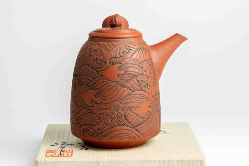 Konishi Yohei Kyusu Waves Carving - 260 ml