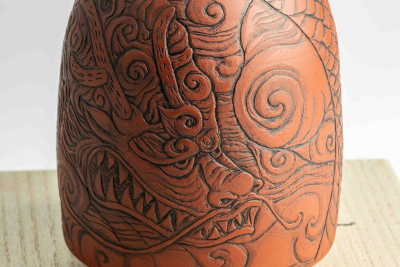 Konishi Yohei Kyusu Dragon.2 Carving - 250ml