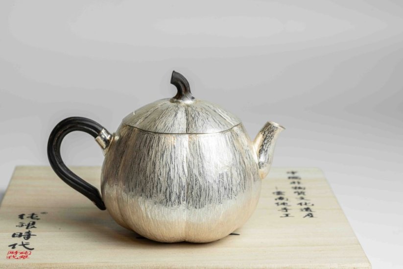 Pure Silver Pumpkin Tea Pot - 140ml