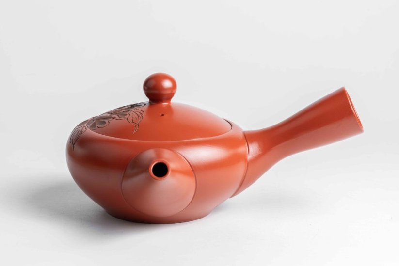 Vintage Peony Carved Kyusu - 250ml