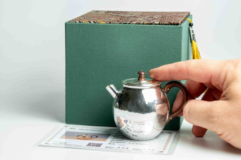 Pure Silver Hammered Tea Pot - 110ml