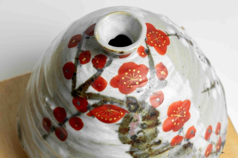 Tamaoki Yasuo Kenzan Ume Vase - 12cm