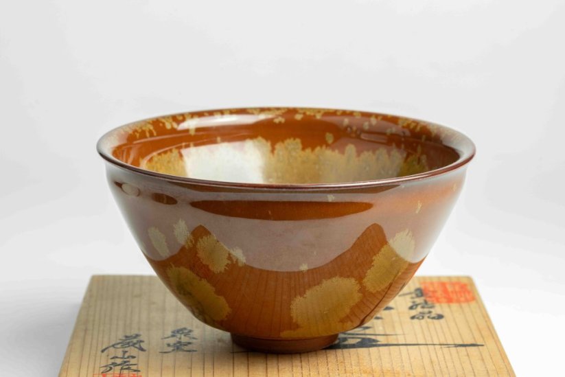 Kato Fujiyama Gold Crystal Tenmoku Chawan