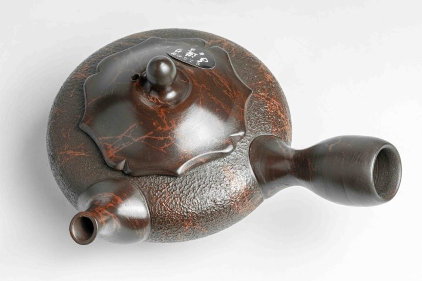 Koshin Marble Seaweed Flat Kyusu - 190ml