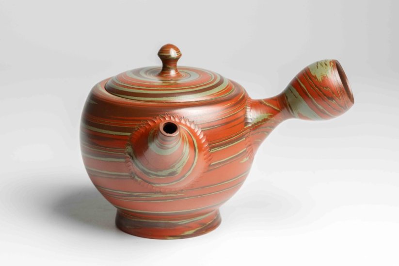 Shoyo Itoh Red Nerikomi Kyusu - 180ml